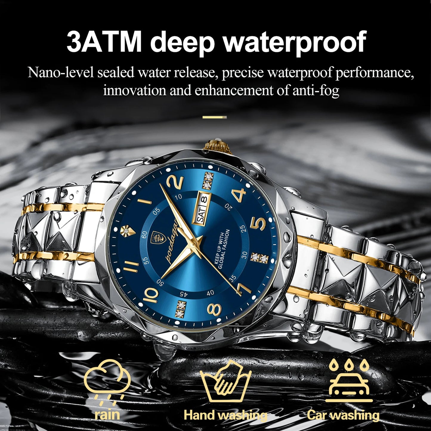 Luxury Men Quartz Watch Waterproof