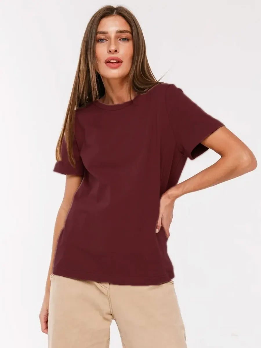 Lady Short Sleeve Loose Tops Shirts