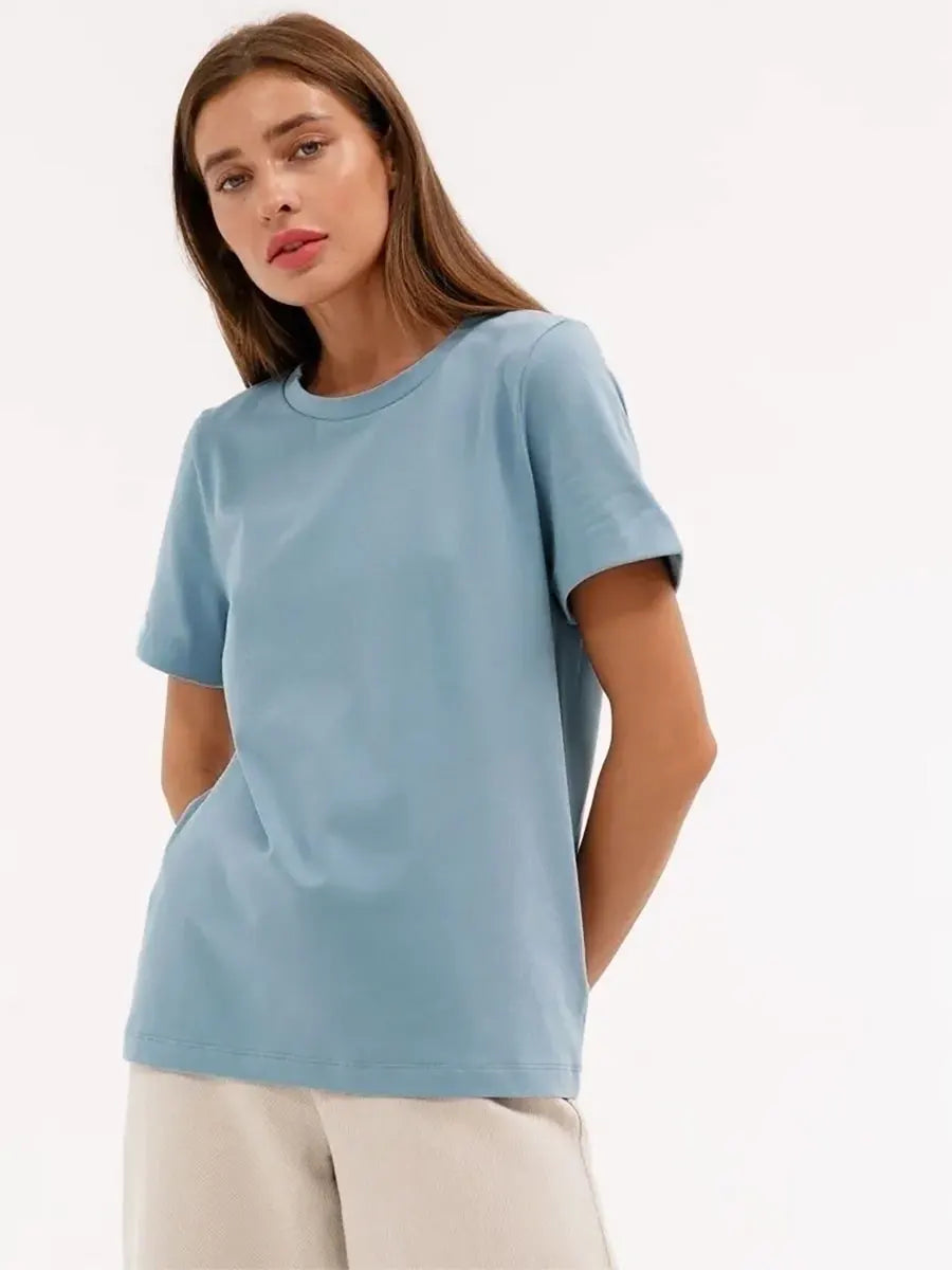 Lady Short Sleeve Loose Tops Shirts